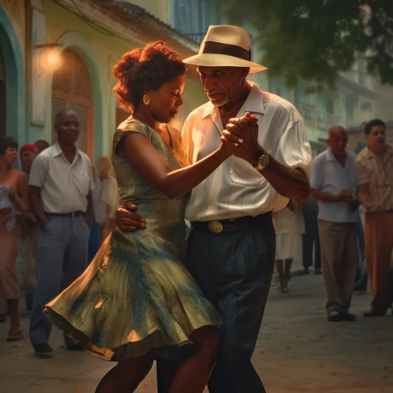Pareja Cubana bailando son