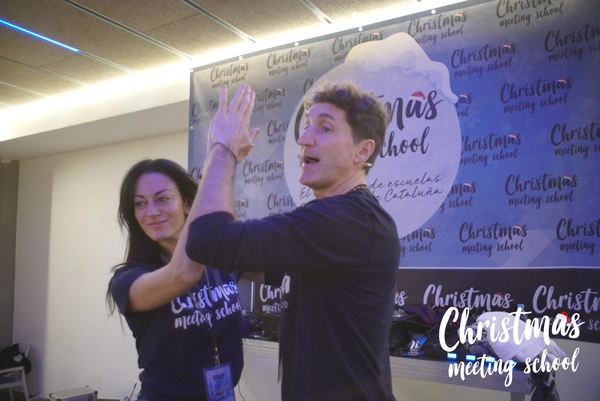 Pedro y Zoe en el Christmas Meeting