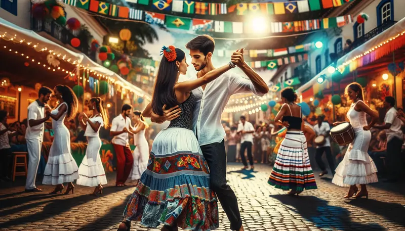 Pareja bailando Forro