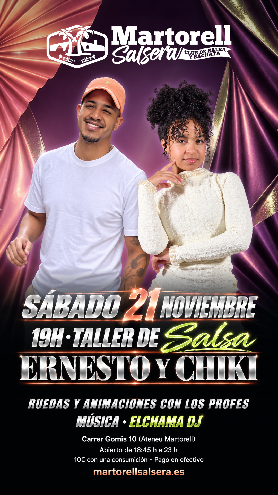 Cartel de Salsa con Ernesto y Chiki