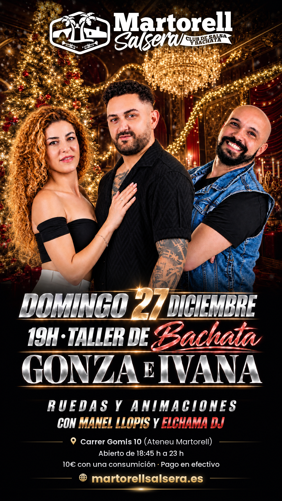 Cartel de Bachata con Gonza e Ivana