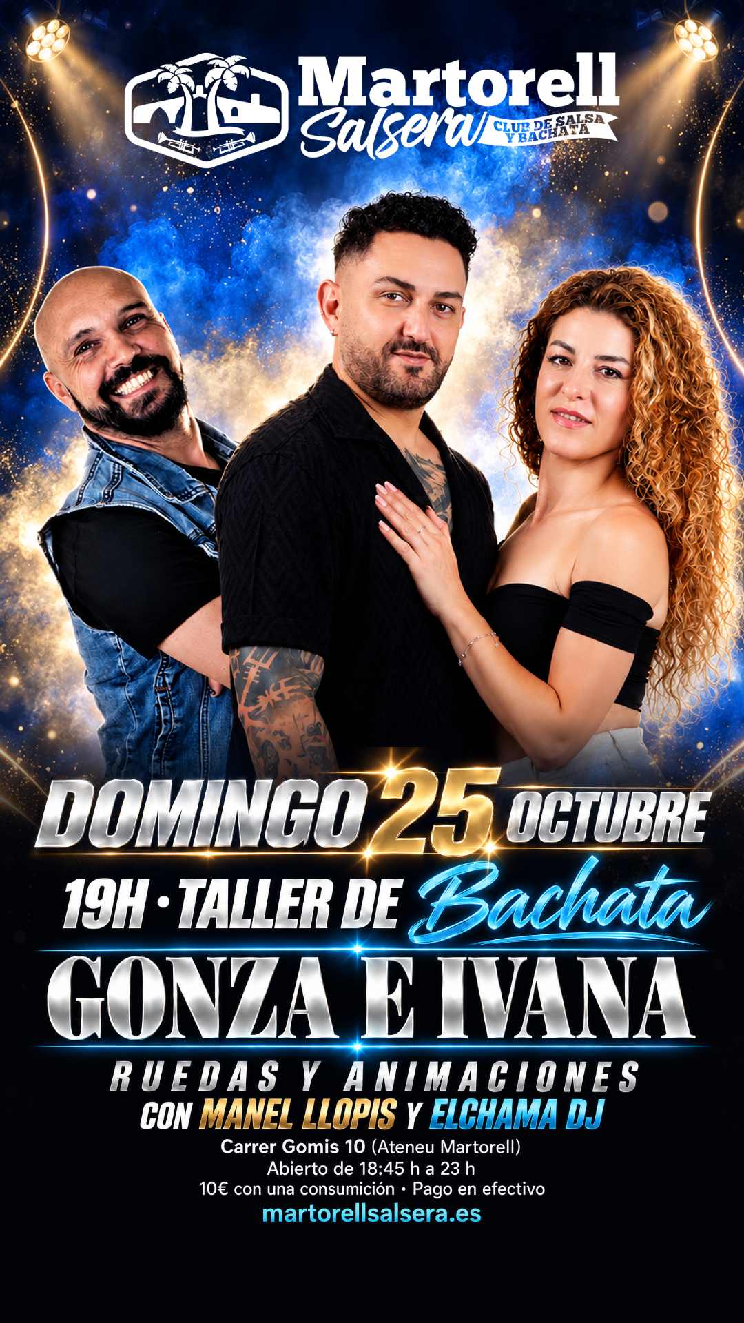 Cartel de Bachata con Gonza e Ivana