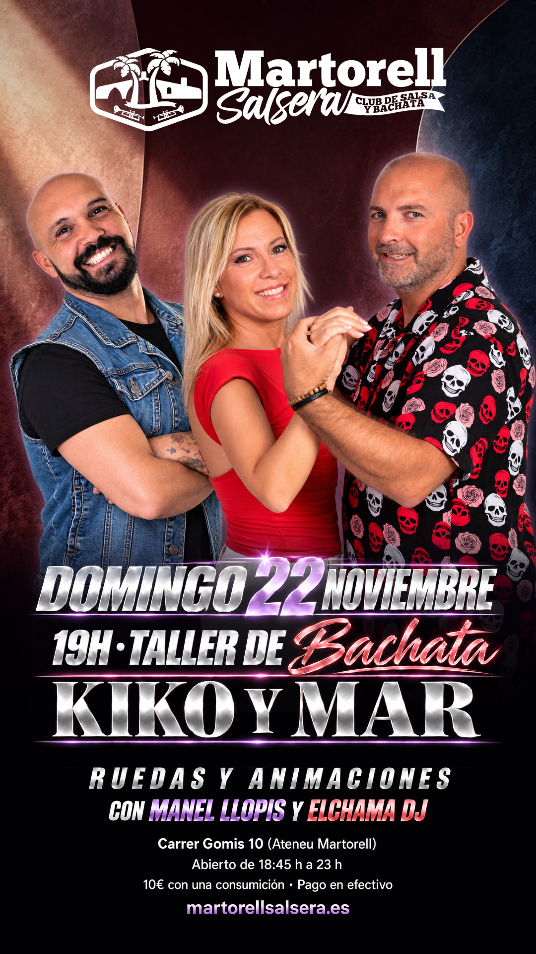 Cartel de Bachata con Kiko y Mar